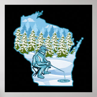 ウィスコンシンアイス魚釣り州 ポスター