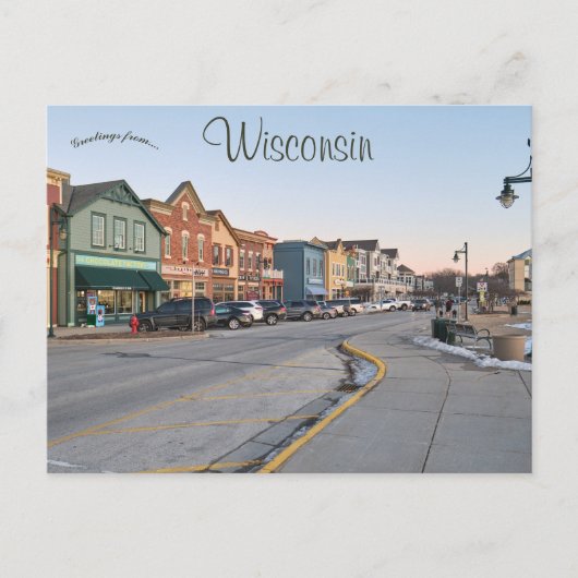 ウィスコンシンアベニューヴィレッジオブペウォーキーウィスコンシン ポストカード (正面)