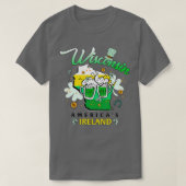 ウィスコンシンアメリカアイルランドアイリッシュSt patricks dayB Tシャツ (デザイン正面)