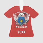 ウィスコンシンオフロードアドベンチャー4x4トレイルムディング オーナメント (裏面)