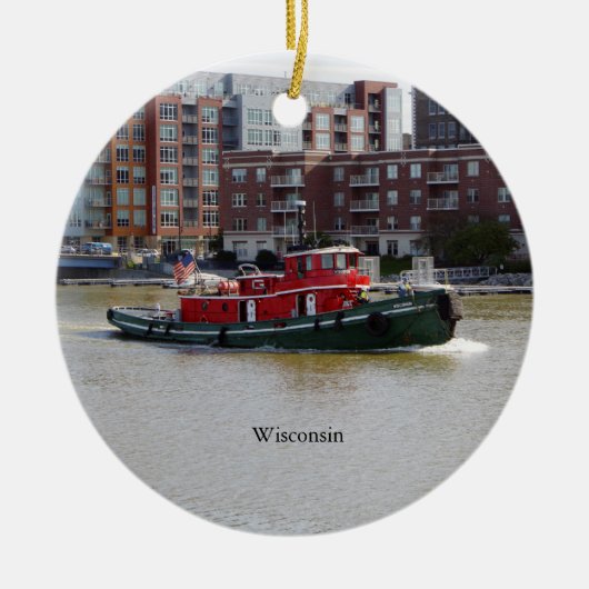 ウィスコンシンオーナメント セラミックオーナメント (正面)