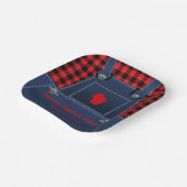 ウィスコンシンオーバーオールBuffalo Plaid 7インチ紙プレート ペーパープレート (傾斜あり)