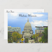 ウィスコンシンキャピトル建物写真 ポストカード (正面/裏面)