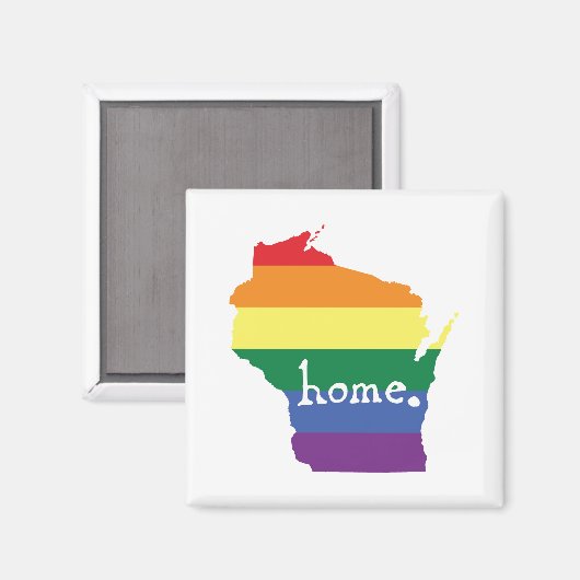 ウィスコンシンゲイプライド |ホームの地図 マグネット (正面/裏面)