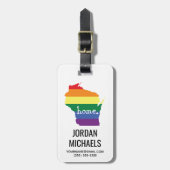 ウィスコンシンゲイプライド|ホームマップ ラゲッジタグ (正面縦)