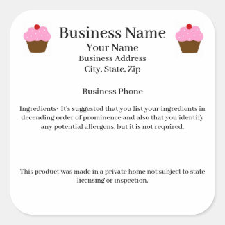 ウィスコンシンコテージローレーベルホームベイカーベーカリー スクエアシール