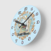 ウィスコンシンシェルズライトハウス ラウンド壁時計 (傾斜)