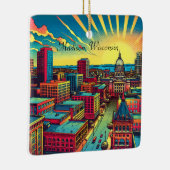 ウィスコンシンスカイラインのマディソン セラミックオーナメント (右)