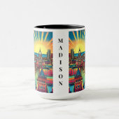 ウィスコンシンスカイラインのマディソン マグカップ (中央)