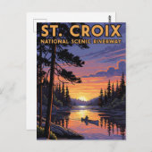 ウィスコンシンセントクロワ国営リバーウェイ旅行 ポストカード (正面/裏面)