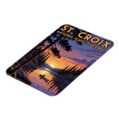 ウィスコンシンセントクロワ国営リバーウェイ旅行 マグネット (左側)