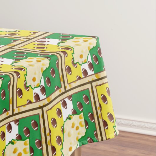 ウィスコンシンチーズヘッドウィスコンシンスポーツカラー テーブルクロス (インサイチュ)