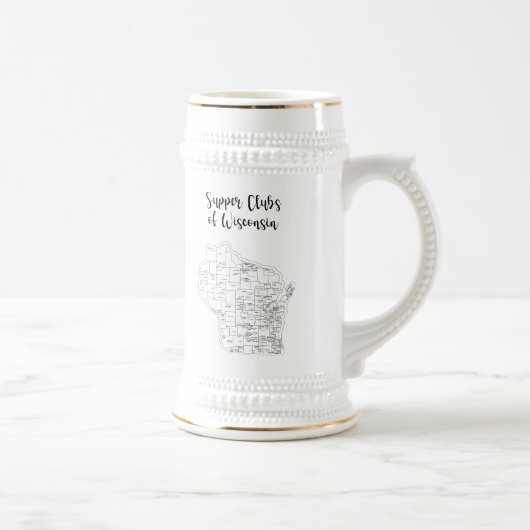 ウィスコンシンディナークラブテーマビールスタイン ビールジョッキ (右)