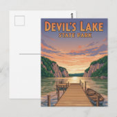 ウィスコンシンデビルズレイク州パークトラベル ポストカード (正面/裏面)