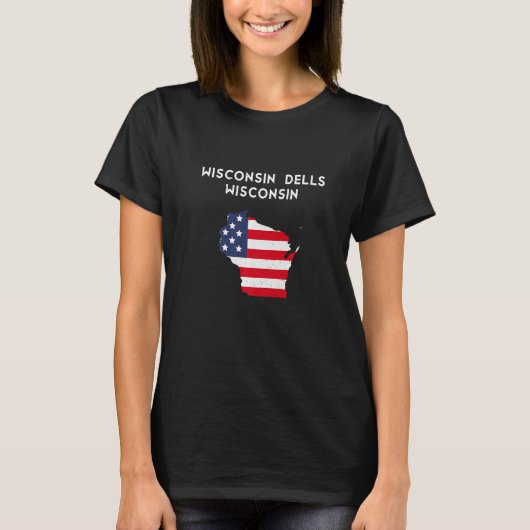 ウィスコンシンデルスウィスコンシンUSA州アメリカトラベル Tシャツ (正面)