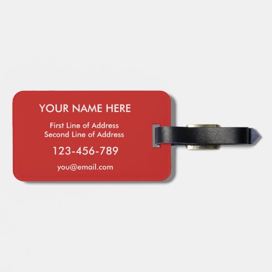 ウィスコンシンノルウェーアメリカンラゲッジタグテンプレート ラゲッジタグ (裏面横)