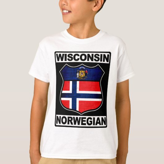 ウィスコンシンノルウェー系アメリカ人 Tシャツ (正面)