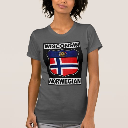 ウィスコンシンノルウェー系アメリカ人 Tシャツ (正面)