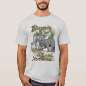 ウィスコンシンノースウッズスポーツマン狩り魚釣り Tシャツ (正面)
