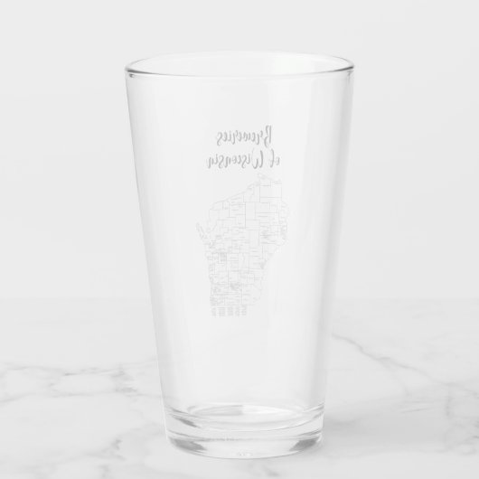 ウィスコンシンビールをテーマにしたビールグラス タンブラーグラス (裏面)