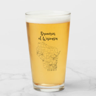 ウィスコンシンビールをテーマにしたビールグラス タンブラーグラス