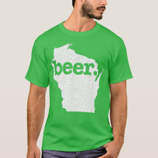 ウィスコンシンビールホーム州ラブ動揺して Tシャツ