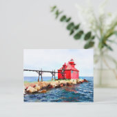 ウィスコンシンピエールヘッドライトハウス ポストカード (スタンド正面)