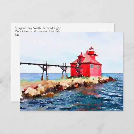 ウィスコンシンピエールヘッドライトハウス ポストカード (正面/裏面)