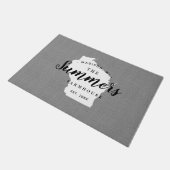 ウィスコンシンファミリーモノグラム州doormat ドアマット (アングル)