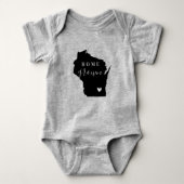 ウィスコンシンホームグロウン州ティー ベビーボディスーツ (正面)