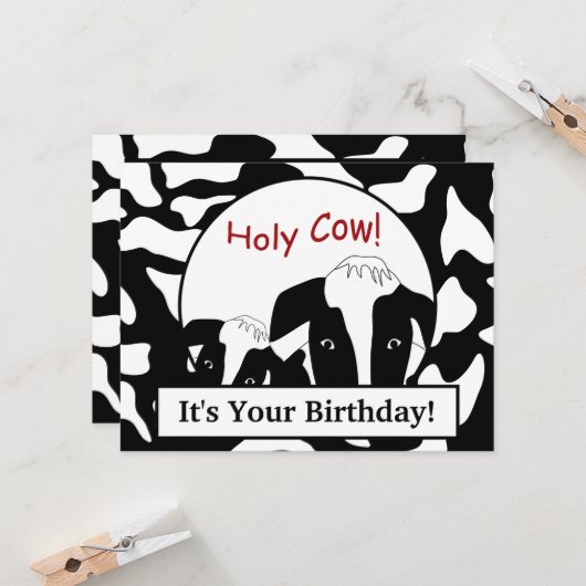 ウィスコンシンホーリーカウズ誕生日カスタムフラットカード カード (正面/裏面インサイチュ)