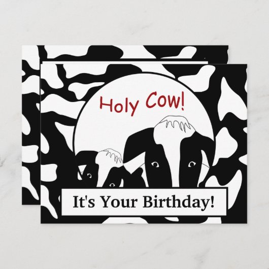 ウィスコンシンホーリーカウズ誕生日カスタムフラットカード カード (正面/裏面)