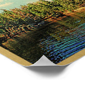 ウィスコンシンポスター – レイクヴィンテージ旅行プリント ポスター (角)