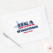 ウィスコンシンマイホーム州シール 長方形シール (封筒)