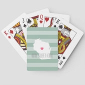 ウィスコンシンマップホーム州ラブカスタムズハート トランプ (裏面)