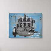 ウィスコンシンモーターミルウォーキーウィスコンシンエンジンアーリーK キャンバスプリント (正面)