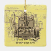 ウィスコンシンモーターミルウォーキーウィスコンシンエンジンアーリーK セラミックオーナメント (裏面)