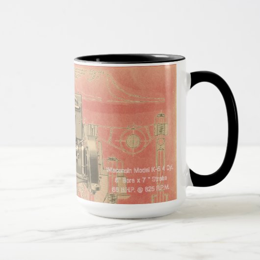 ウィスコンシンモーターミルウォーキーウィスコンシンエンジンアーリーK マグカップ (右)