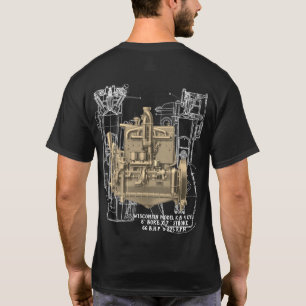 ウィスコンシンモーターミルウォーキーウィスコンシンエンジンアーリーK Tシャツ