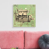 ウィスコンシンモーターミルウォーキーウィスコンシンガスエンジンB-3 キャンバスプリント (インサイチュ (リビング))