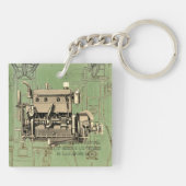 ウィスコンシンモーターミルウォーキーウィスコンシンガスエンジンB-3 キーホルダー (裏面)