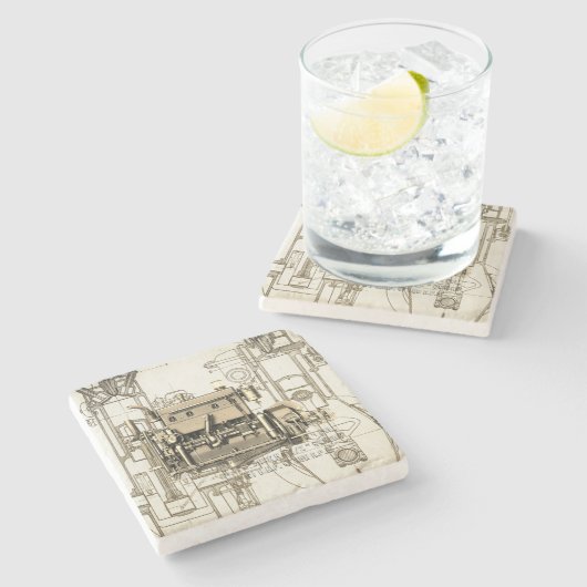 ウィスコンシンモーターミルウォーキーウィスコンシンガスエンジンB-3 ストーンコースター (横)