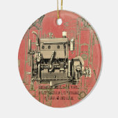 ウィスコンシンモーターミルウォーキーウィスコンシンガスエンジンB-3 セラミックオーナメント (左)