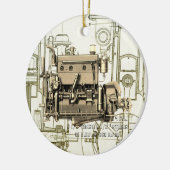 ウィスコンシンモーターミルウォーキーウィスコンシンガスエンジンB-3 セラミックオーナメント (左)