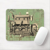 ウィスコンシンモーターミルウォーキーウィスコンシンガスエンジンB-3 マウスパッド (マウス)