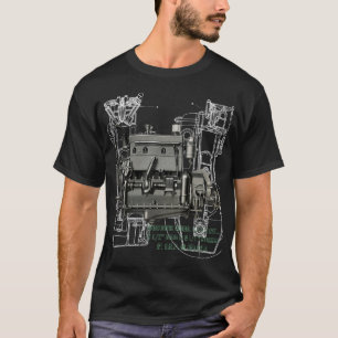 ウィスコンシンモーターミルウォーキーウィスコンシンガスエンジンB-3 Tシャツ