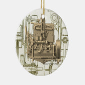 ウィスコンシンモーターミルウォーキーウィスコンシンガスエンジンK5 セラミックオーナメント (右)