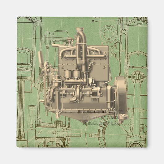 ウィスコンシンモーターミルウォーキーウィスコンシンガスエンジンK5 マグネット (正面)