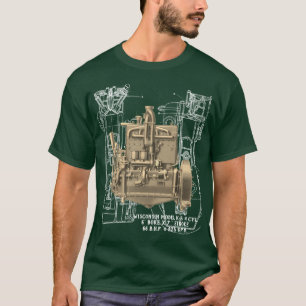 ウィスコンシンモーターミルウォーキーウィスコンシンガスエンジンK Tシャツ
