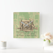 ウィスコンシンモーターミルウォーキーウィスコンシンガスエンジンX スクエア壁時計 (ホーム)